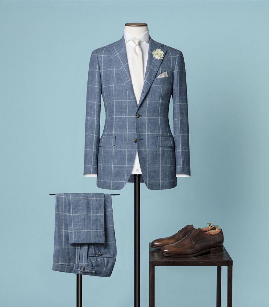 costume-bleu-carreaux-mariage